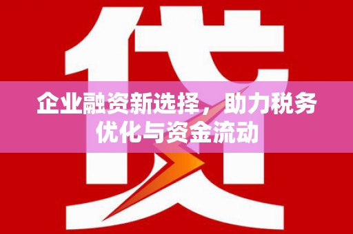 石排企业融资新选择，助力税务优化与资金流动