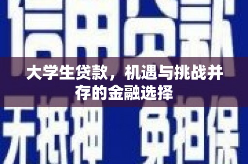 石排大学生贷款，机遇与挑战并存的金融选择