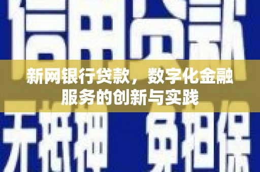 石排新网银行贷款，数字化金融服务的创新与实践