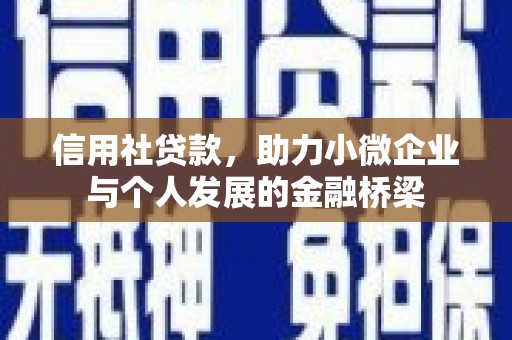 石排信用社贷款，助力小微企业与个人发展的金融桥梁