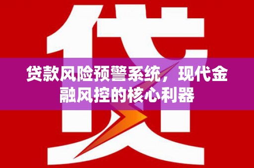 石排贷款风险预警系统，现代金融风控的核心利器