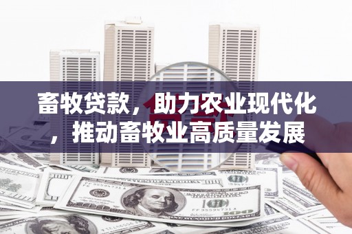 石排畜牧贷款，助力农业现代化，推动畜牧业高质量发展