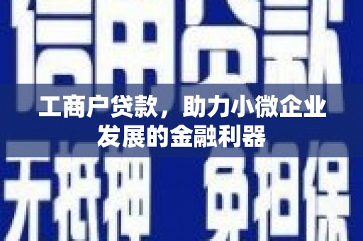 石排工商户贷款，助力小微企业发展的金融利器