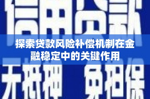石排探索贷款风险补偿机制在金融稳定中的关键作用