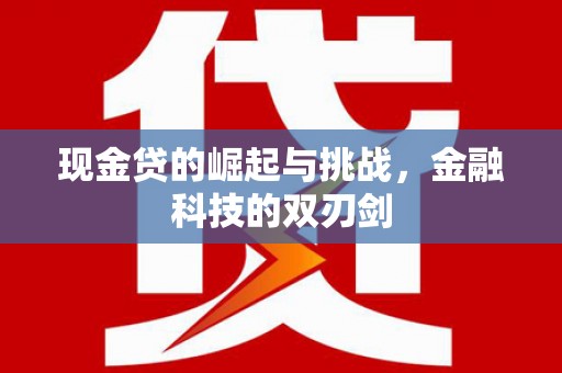 石排现金贷的崛起与挑战，金融科技的双刃剑