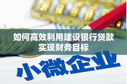 石排如何高效利用建设银行贷款实现财务目标