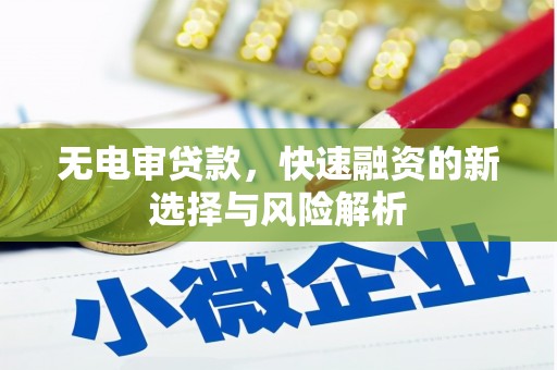 石排无电审贷款，快速融资的新选择与风险解析