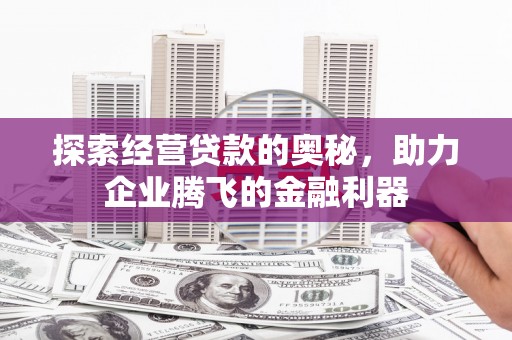 石排探索经营贷款的奥秘，助力企业腾飞的金融利器