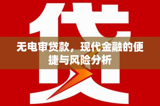 石排无电审贷款，现代金融的便捷与风险分析