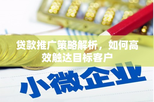 石排贷款推广策略解析，如何高效触达目标客户