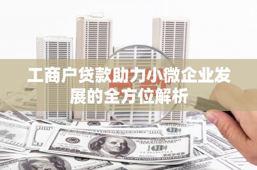 石排工商户贷款助力小微企业发展的全方位解析