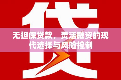 石排无担保贷款，灵活融资的现代选择与风险控制