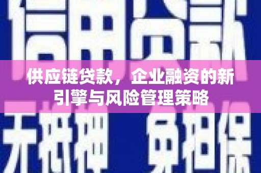石排供应链贷款，企业融资的新引擎与风险管理策略