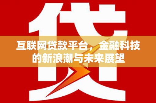 石排互联网贷款平台，金融科技的新浪潮与未来展望