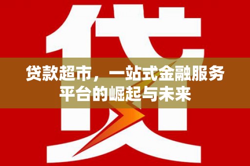 石排贷款超市，一站式金融服务平台的崛起与未来