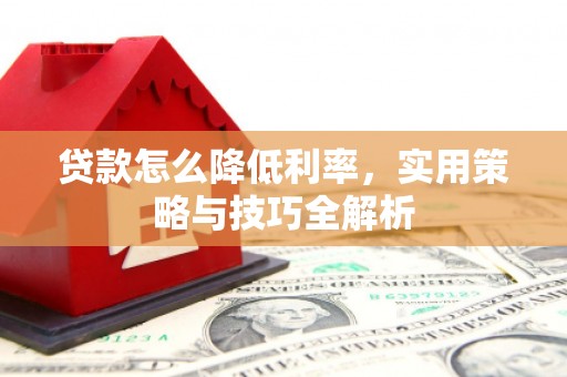 石排贷款怎么降低利率，实用策略与技巧全解析