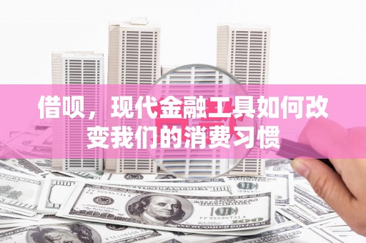 石排借呗，现代金融工具如何改变我们的消费习惯