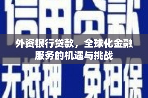 石排外资银行贷款，全球化金融服务的机遇与挑战