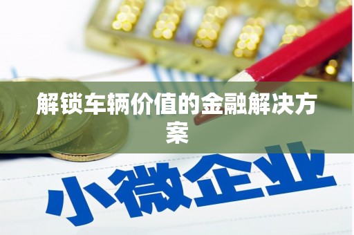 石排解锁车辆价值的金融解决方案