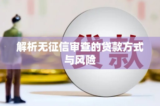 石排解析无征信审查的贷款方式与风险