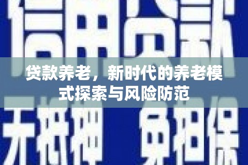 石排贷款养老，新时代的养老模式探索与风险防范