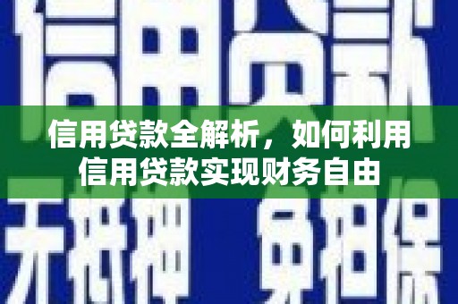 石排信用贷款全解析，如何利用信用贷款实现财务自由